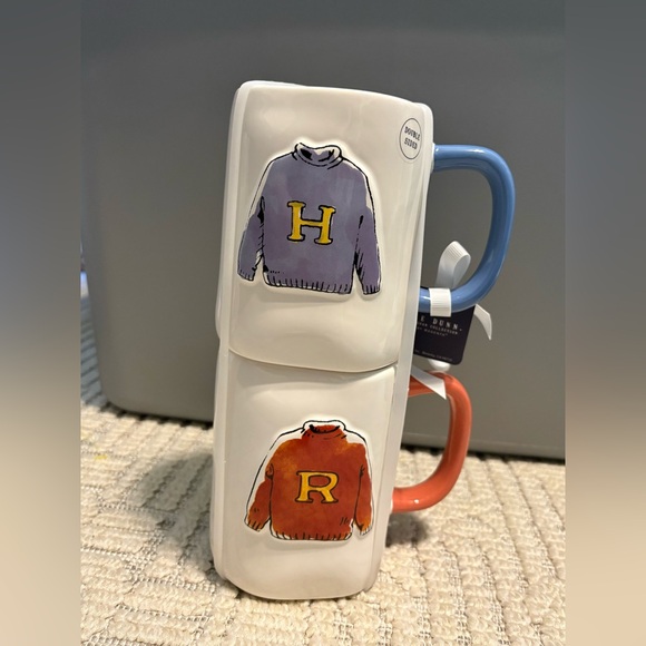 RAE DUNN Harry Potter Best Mates Sweater Coffee Mug Set NWT - Picture 1 of 4